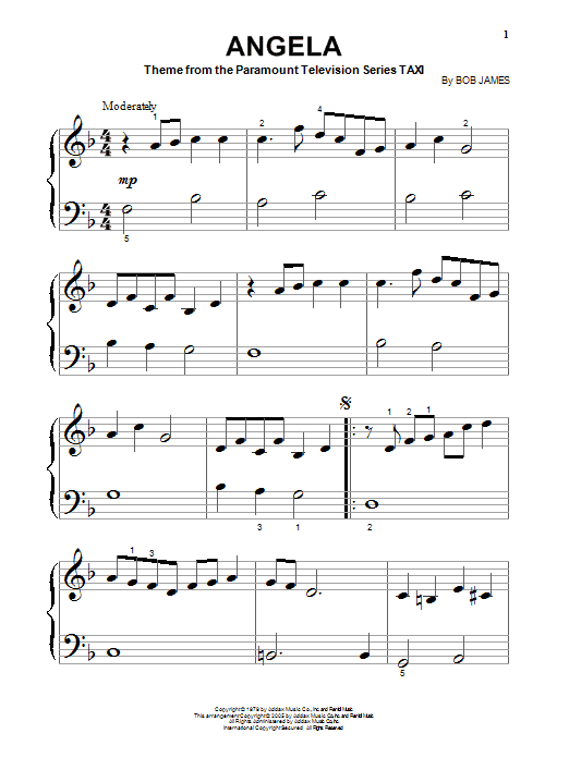 Angela (theme from Taxi) sheet music