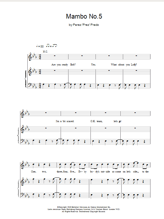 Mambo No. 5 (A Little Bit Of...) sheet music
