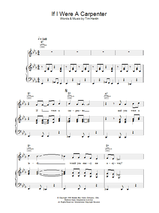 Bobby Darin If I Were A Carpenter Sheet Music Notes & Chords for Mandolin - Download or Print PDF