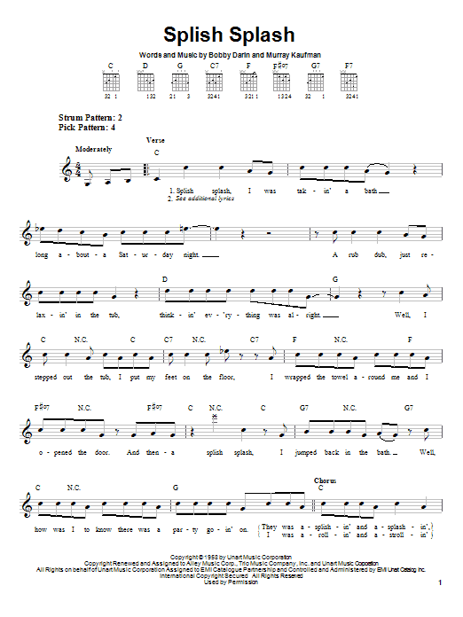 Bobby Darin Splish Splash Sheet Music Notes & Chords for Violin - Download or Print PDF