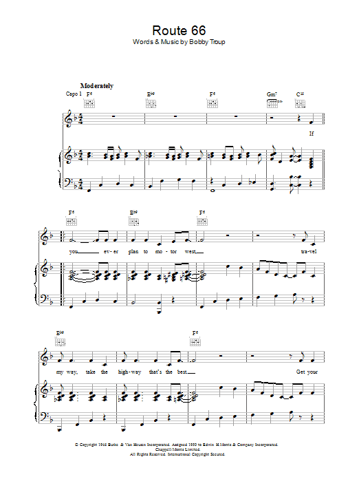 Bobby Troup Route 66 Sheet Music Notes & Chords for Drums Transcription - Download or Print PDF