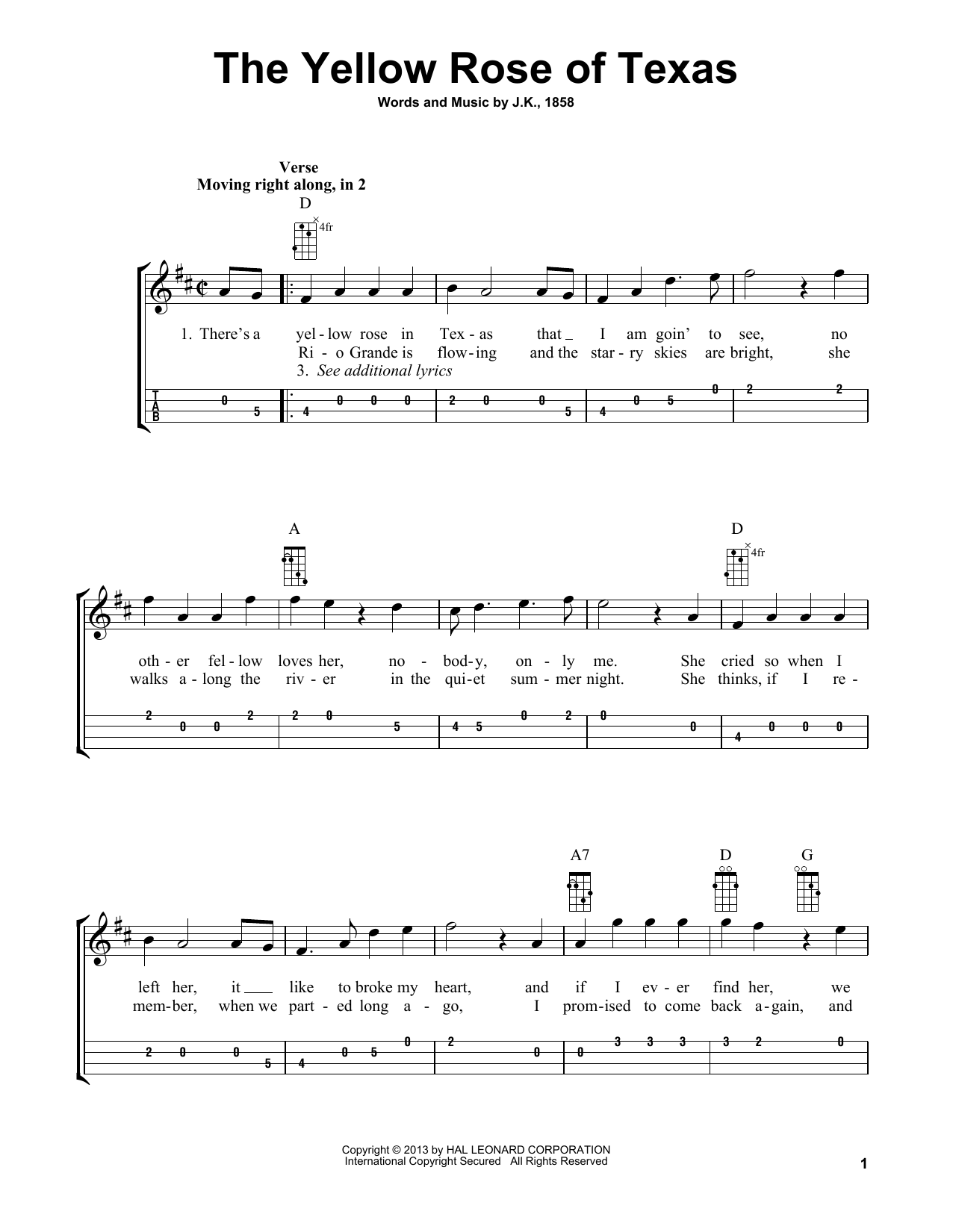 Bobby Westfall The Yellow Rose Of Texas (arr. Bobby Westfall) Sheet Music Notes & Chords for Mandolin - Download or Print PDF