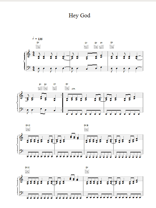 Bon Jovi Hey God Sheet Music Notes & Chords for Guitar Tab - Download or Print PDF