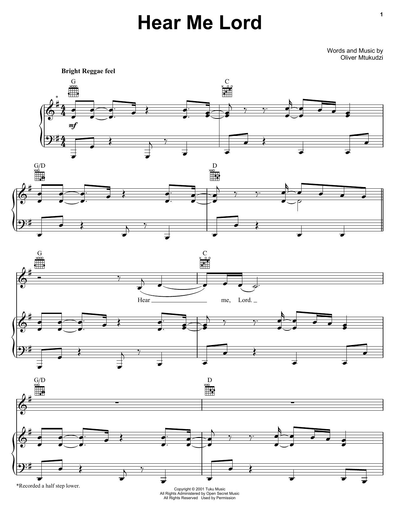 Bonnie Raitt Hear Me Lord Sheet Music Notes & Chords for Piano, Vocal & Guitar (Right-Hand Melody) - Download or Print PDF