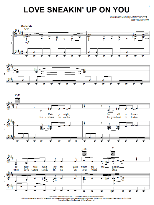 Bonnie Raitt Love Sneakin' Up On You Sheet Music Notes & Chords for Guitar Tab - Download or Print PDF