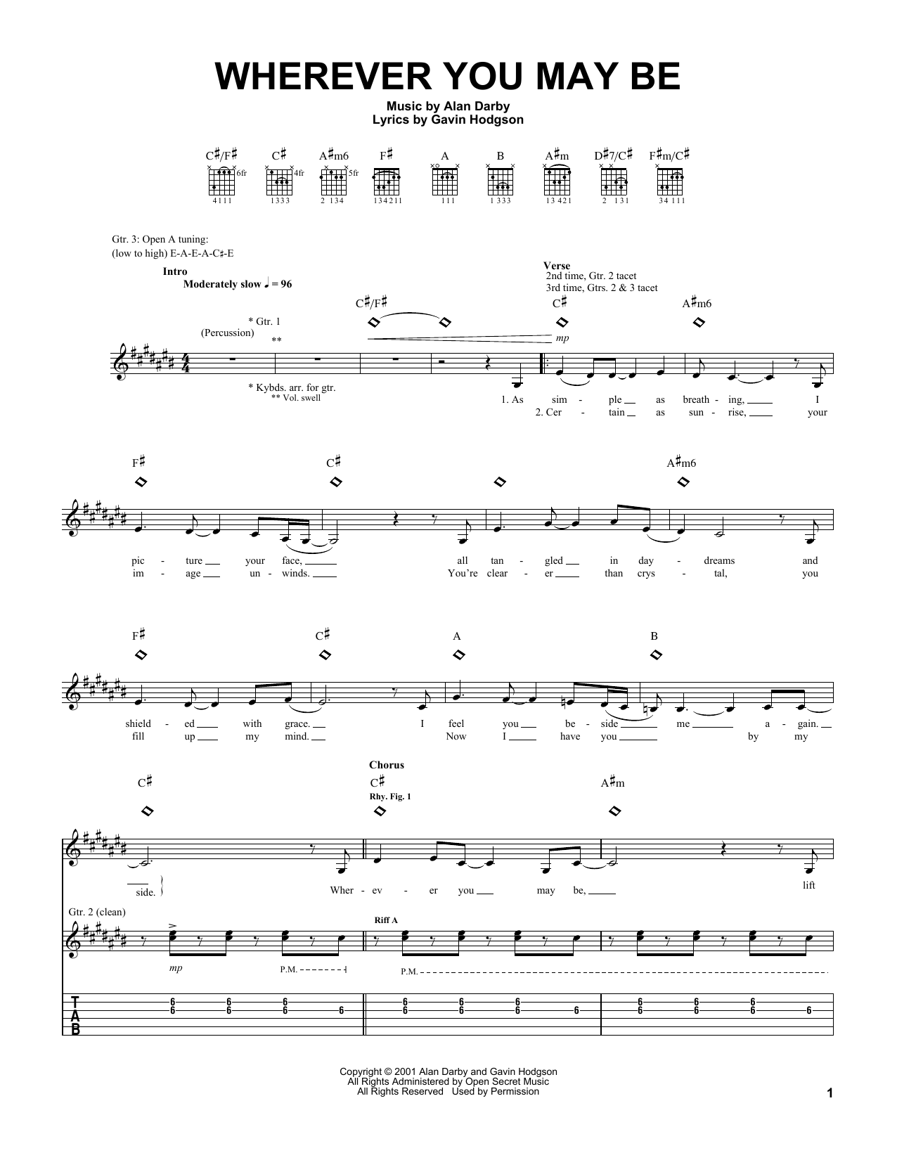 Bonnie Raitt Wherever You May Be Sheet Music Notes & Chords for Guitar Tab - Download or Print PDF