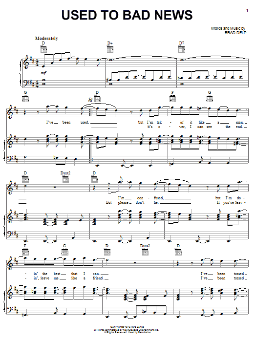 Boston Used To Bad News Sheet Music Notes & Chords for Guitar Tab - Download or Print PDF