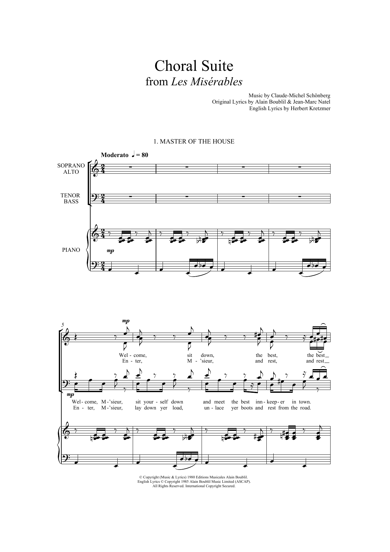 Boublil and Schonberg Choral Suite From Les Miserables (arr. Francis Shaw) Sheet Music Notes & Chords for SATB - Download or Print PDF