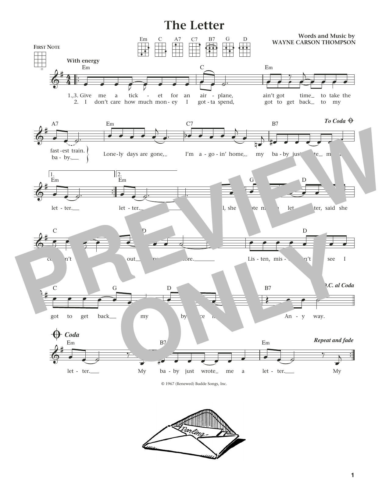 Box Tops The Letter (from The Daily Ukulele) (arr. Liz and Jim Beloff) Sheet Music Notes & Chords for Ukulele - Download or Print PDF