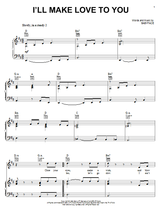Boyz II Men I'll Make Love To You Sheet Music Notes & Chords for Easy Piano - Download or Print PDF