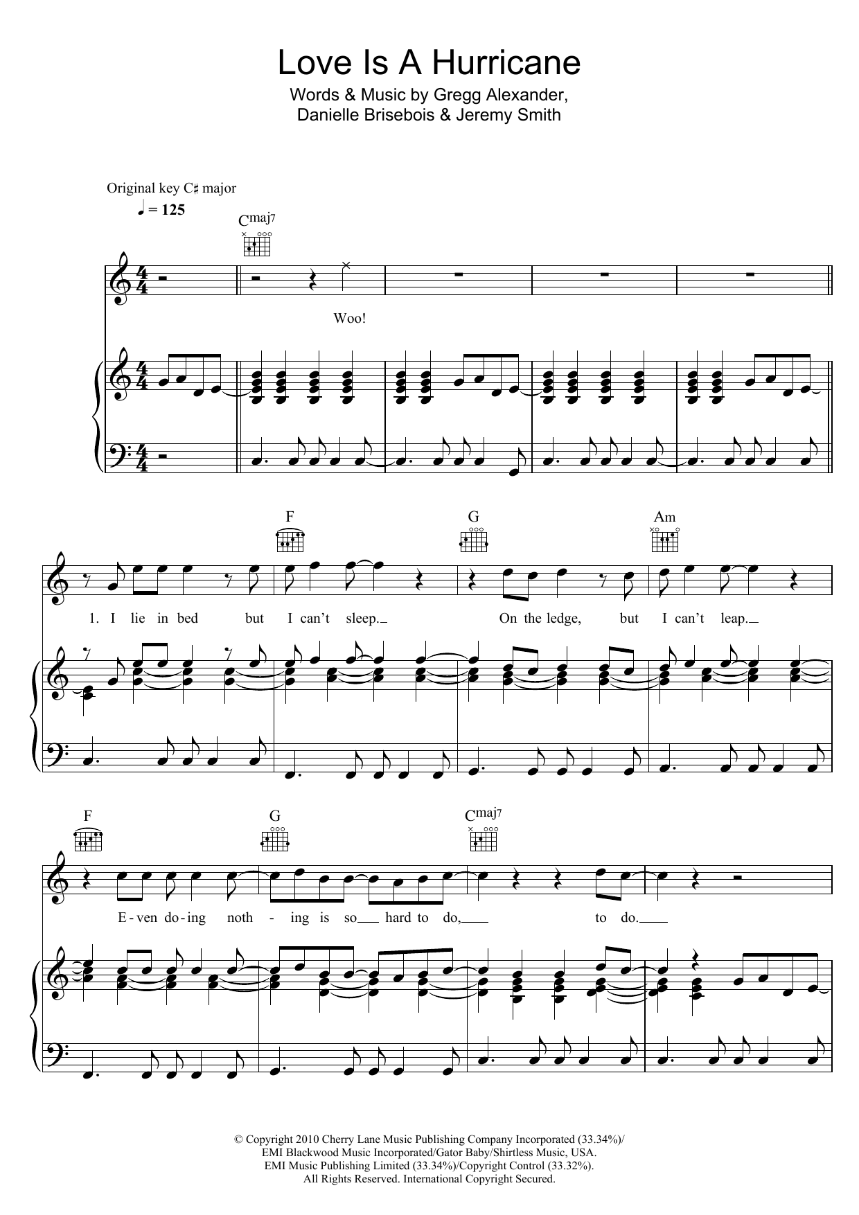 Boyzone Love Is A Hurricane Sheet Music Notes & Chords for Piano, Vocal & Guitar (Right-Hand Melody) - Download or Print PDF