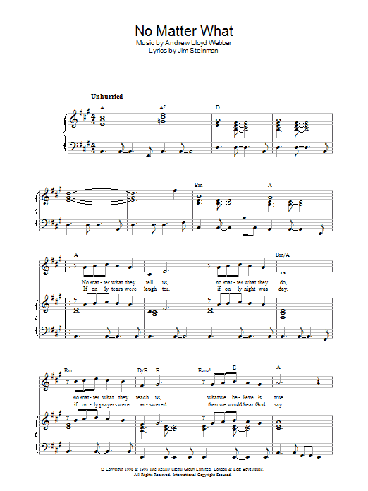 Boyzone No Matter What Sheet Music Download Pdf Score 111303