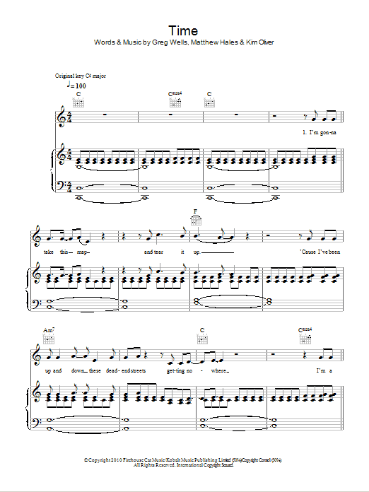 Boyzone Time Sheet Music Notes & Chords for Piano, Vocal & Guitar (Right-Hand Melody) - Download or Print PDF