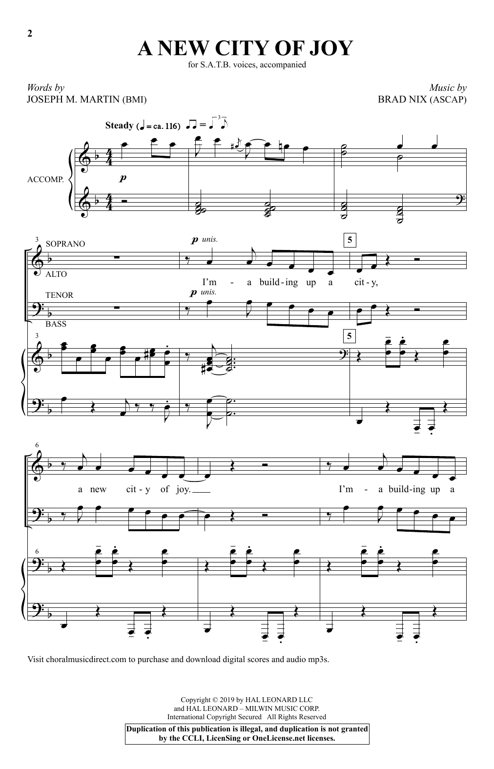 Brad Nix A New City Of Joy Sheet Music Notes & Chords for SATB Choir - Download or Print PDF