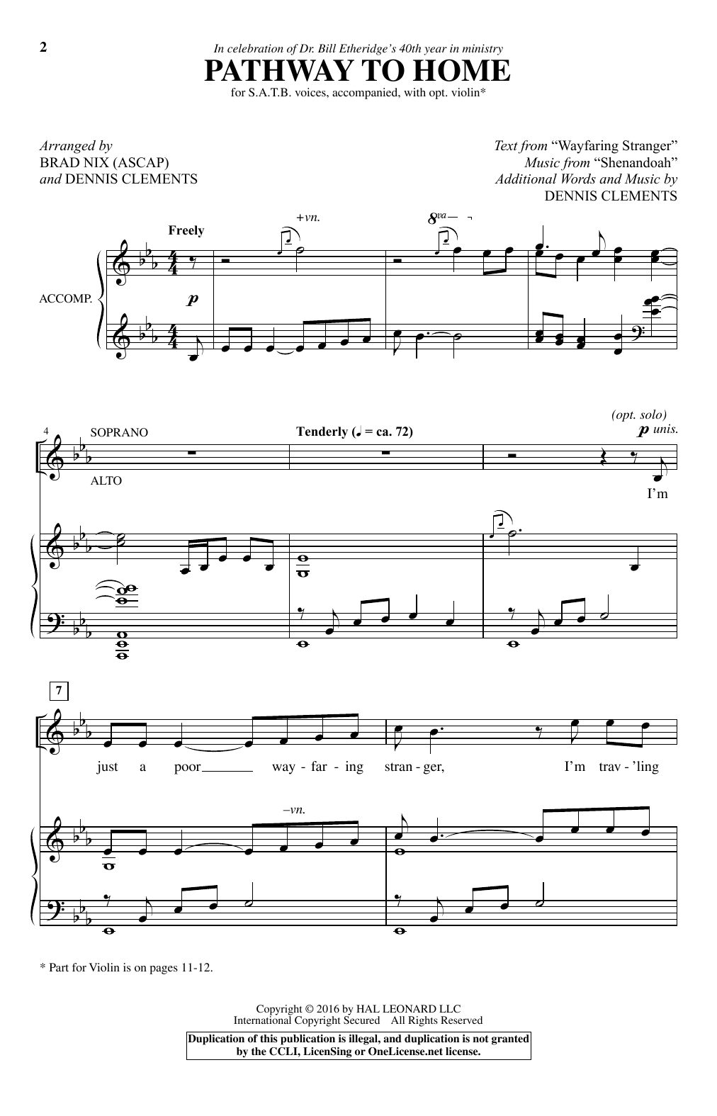 Brad Nix Pathway To Home Sheet Music Notes & Chords for Choral - Download or Print PDF