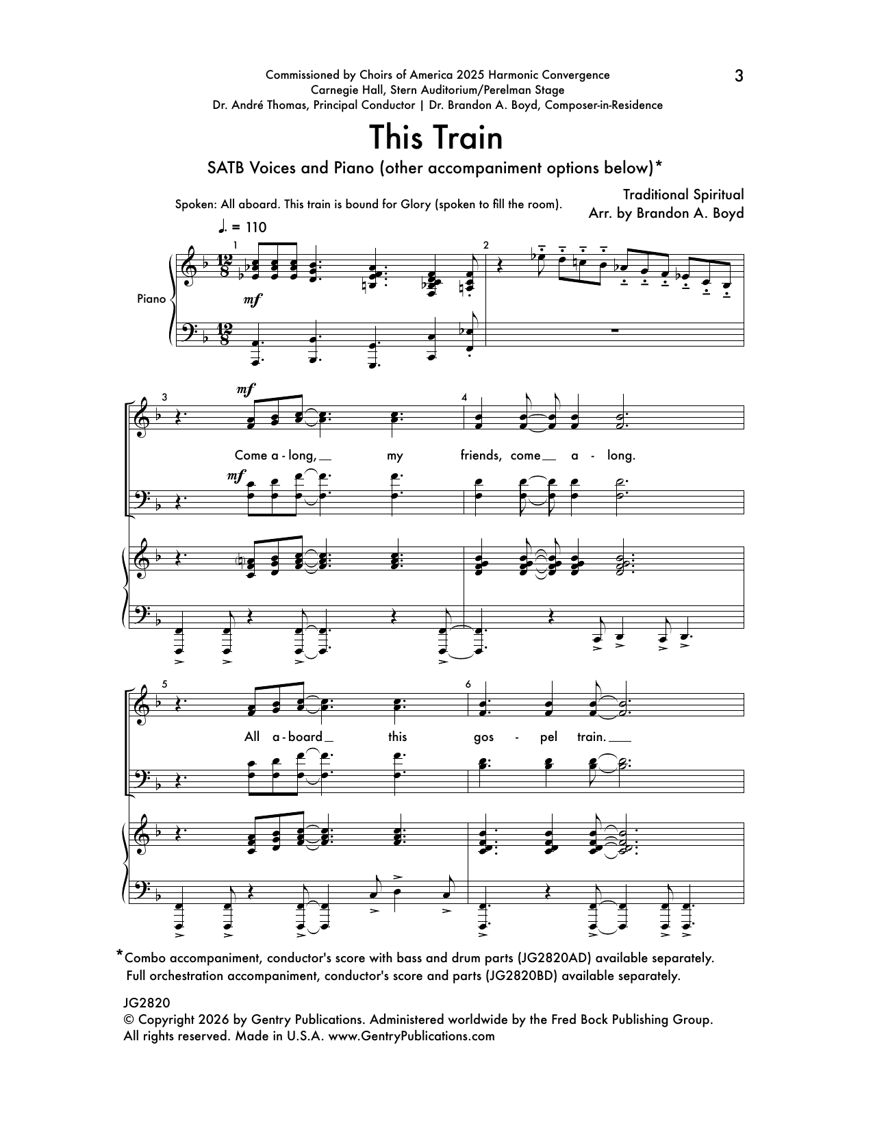 Brandon A. Boyd This Train Sheet Music Notes & Chords for SATB Choir - Download or Print PDF