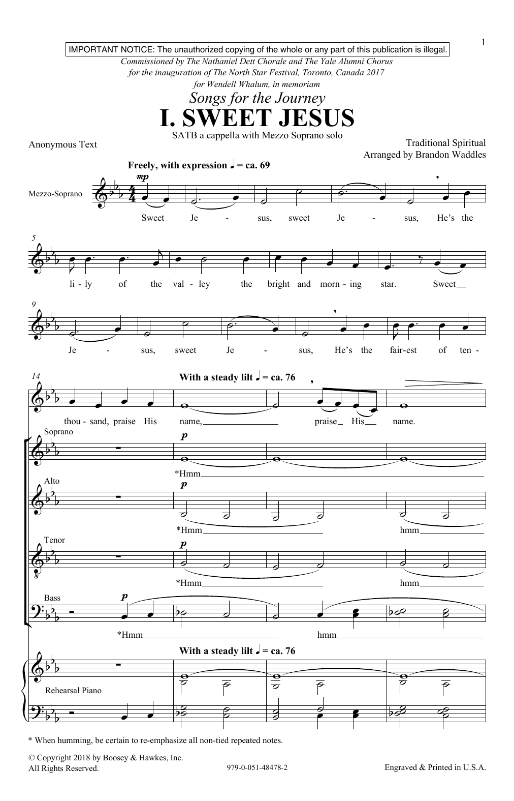 Brandon Waddles Sweet Jesus Sheet Music Notes & Chords for SATB - Download or Print PDF