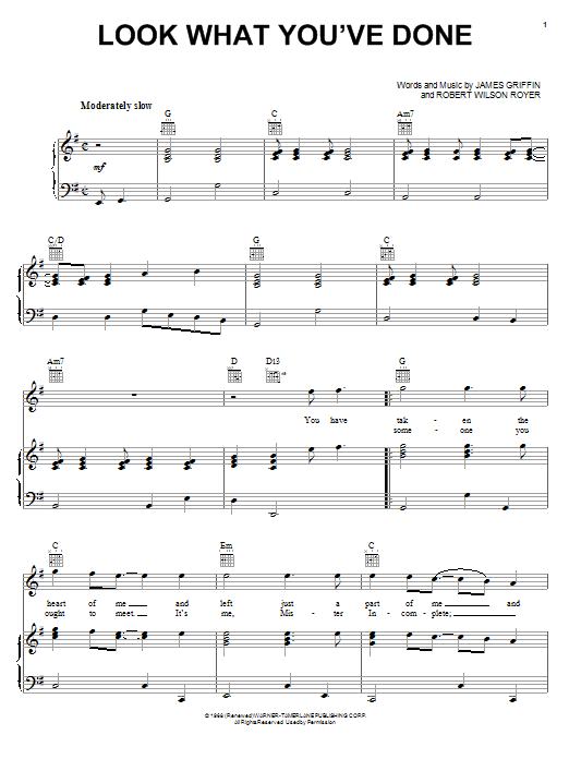 Bread Look What You've Done Sheet Music Notes & Chords for Piano, Vocal & Guitar (Right-Hand Melody) - Download or Print PDF