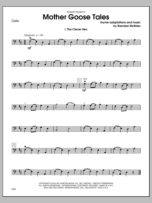 Mother Goose Tales - Cello sheet music