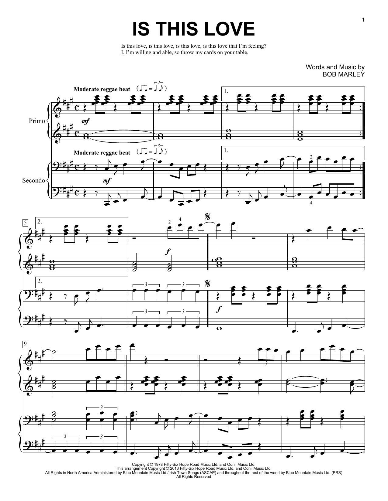 Brent Edstrom Is This Love Sheet Music Notes & Chords for Piano Duet - Download or Print PDF