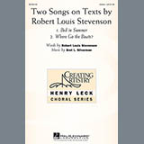Download Bret L. Silverman Two Songs On Texts By Robert Louis Stevenson sheet music and printable PDF music notes