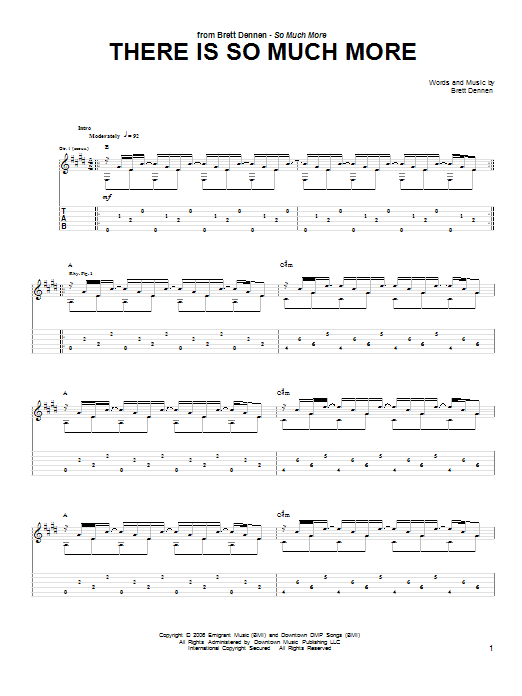 Brett Dennen There Is So Much More Sheet Music Notes & Chords for Guitar Tab - Download or Print PDF