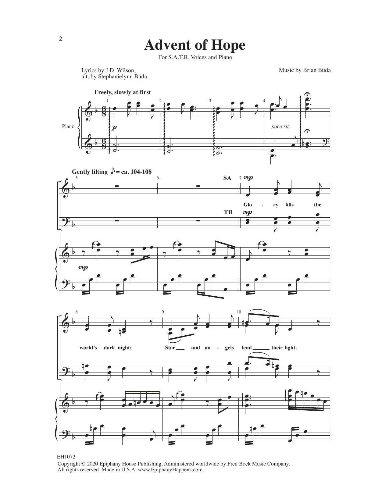 Brian Büda Advent Of Hope Sheet Music Notes & Chords for SATB Choir - Download or Print PDF