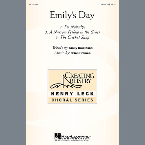 Brian Holmes, Emily's Day (Choral Collection), 2-Part Choir