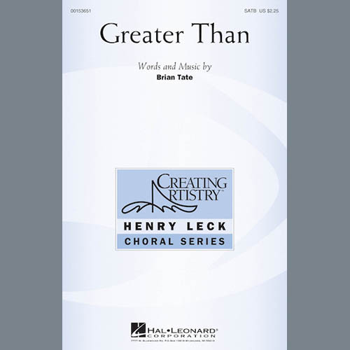 Brian Tate, Greater Than, SATB