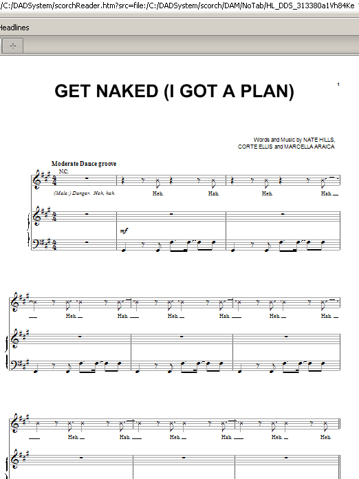 Britney Spears Get Naked (I Got A Plan) Sheet Music Notes & Chords for Piano, Vocal & Guitar (Right-Hand Melody) - Download or Print PDF