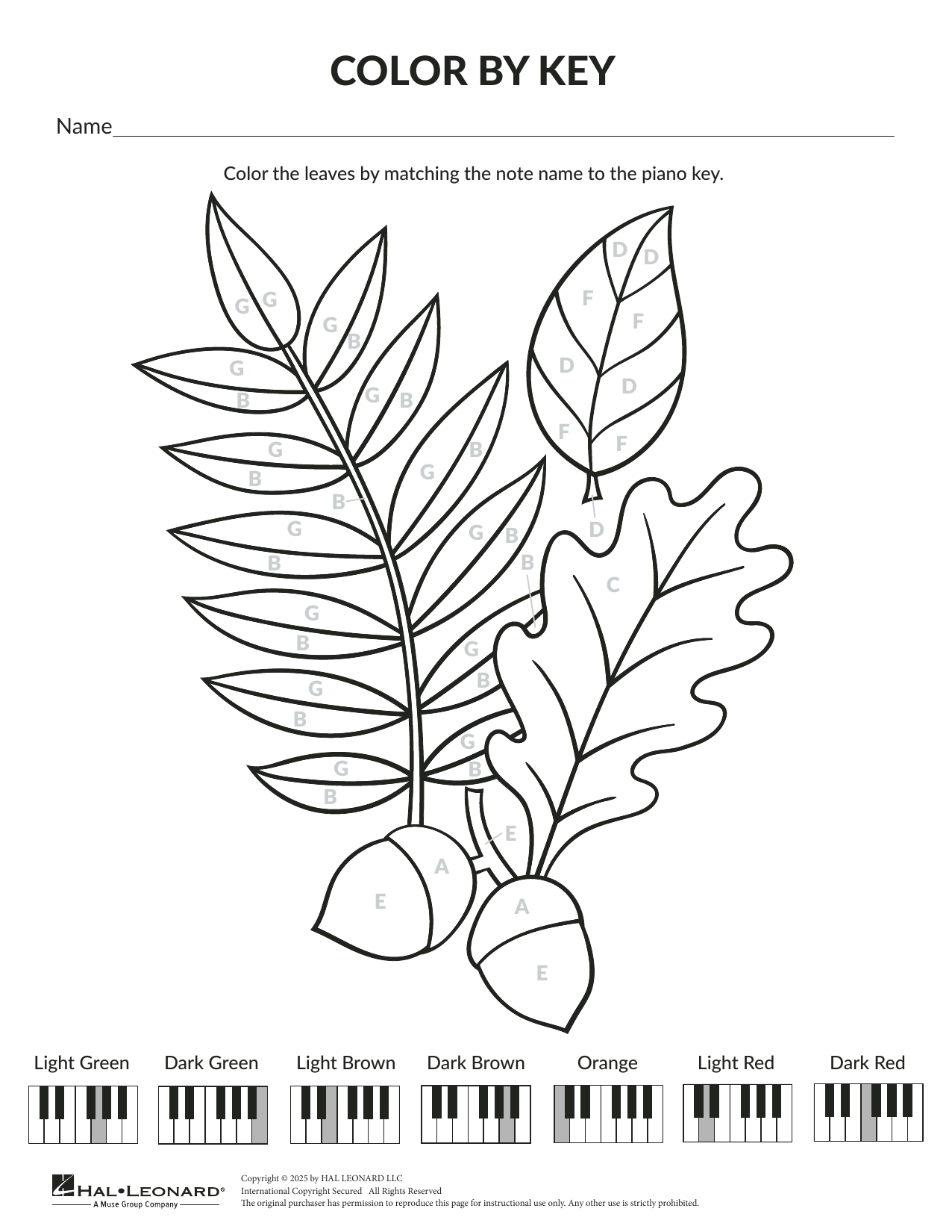 Brittany McCorriston Color By Key: Autumn Leaves Sheet Music Notes & Chords for Theory Worksheet - Download or Print PDF Brittany McCorriston Color By Key: Autumn Leaves Sheet Music Notes & Chords for Theory Worksheet - Download or Print PDF