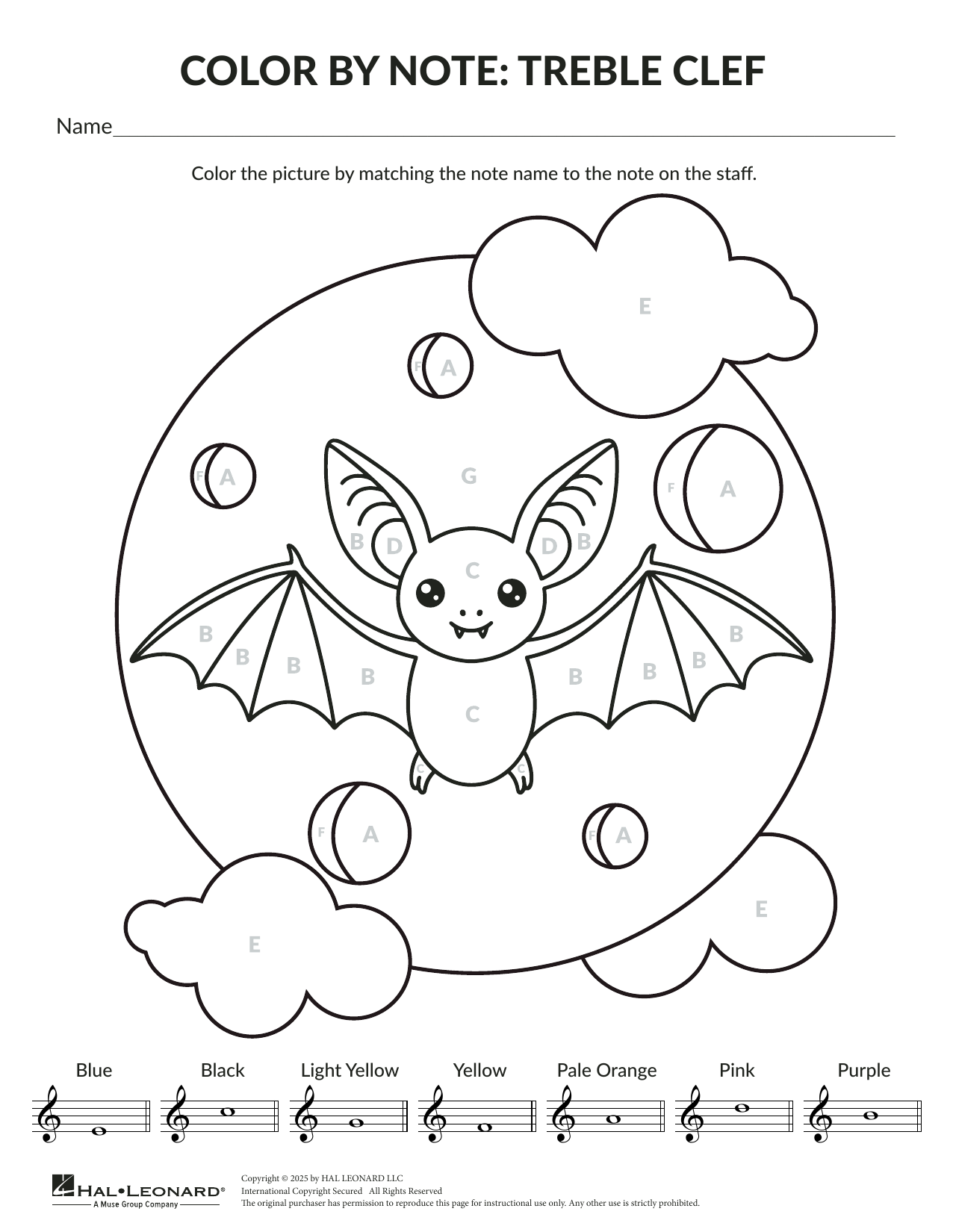 Brittany McCorriston Halloween Color By Note: Bat Sheet Music Notes & Chords for Theory Worksheet - Download or Print PDF Brittany McCorriston Halloween Color By Note: Bat Sheet Music Notes & Chords for Theory Worksheet - Download or Print PDF