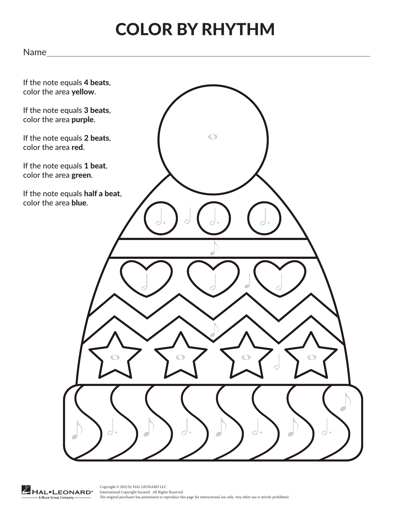 Brittany McCorriston Holiday Color By Rhythm: Toque Sheet Music Notes & Chords for Theory Worksheet - Download or Print PDF Brittany McCorriston Holiday Color By Rhythm: Toque Sheet Music Notes & Chords for Theory Worksheet - Download or Print PDF