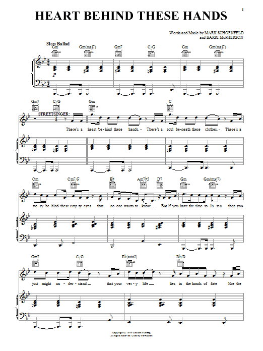 Brooklyn The Musical Heart Behind These Hands Sheet Music Notes & Chords for Piano, Vocal & Guitar (Right-Hand Melody) - Download or Print PDF