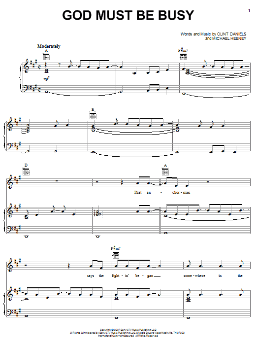 Brooks & Dunn God Must Be Busy Sheet Music Notes & Chords for Piano, Vocal & Guitar (Right-Hand Melody) - Download or Print PDF Brooks & Dunn God Must Be Busy Sheet Music Notes & Chords for Piano, Vocal & Guitar (Right-Hand Melody) - Download or Print PDF