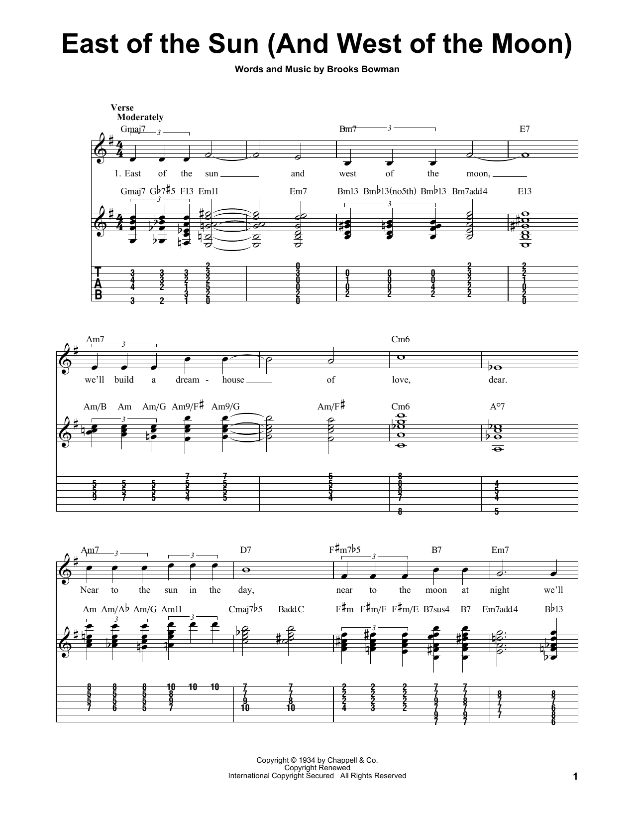 East Of The Sun (And West Of The Moon) sheet music