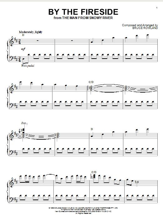 Bruce Rowland By The Fireside Sheet Music Notes & Chords for Piano - Download or Print PDF