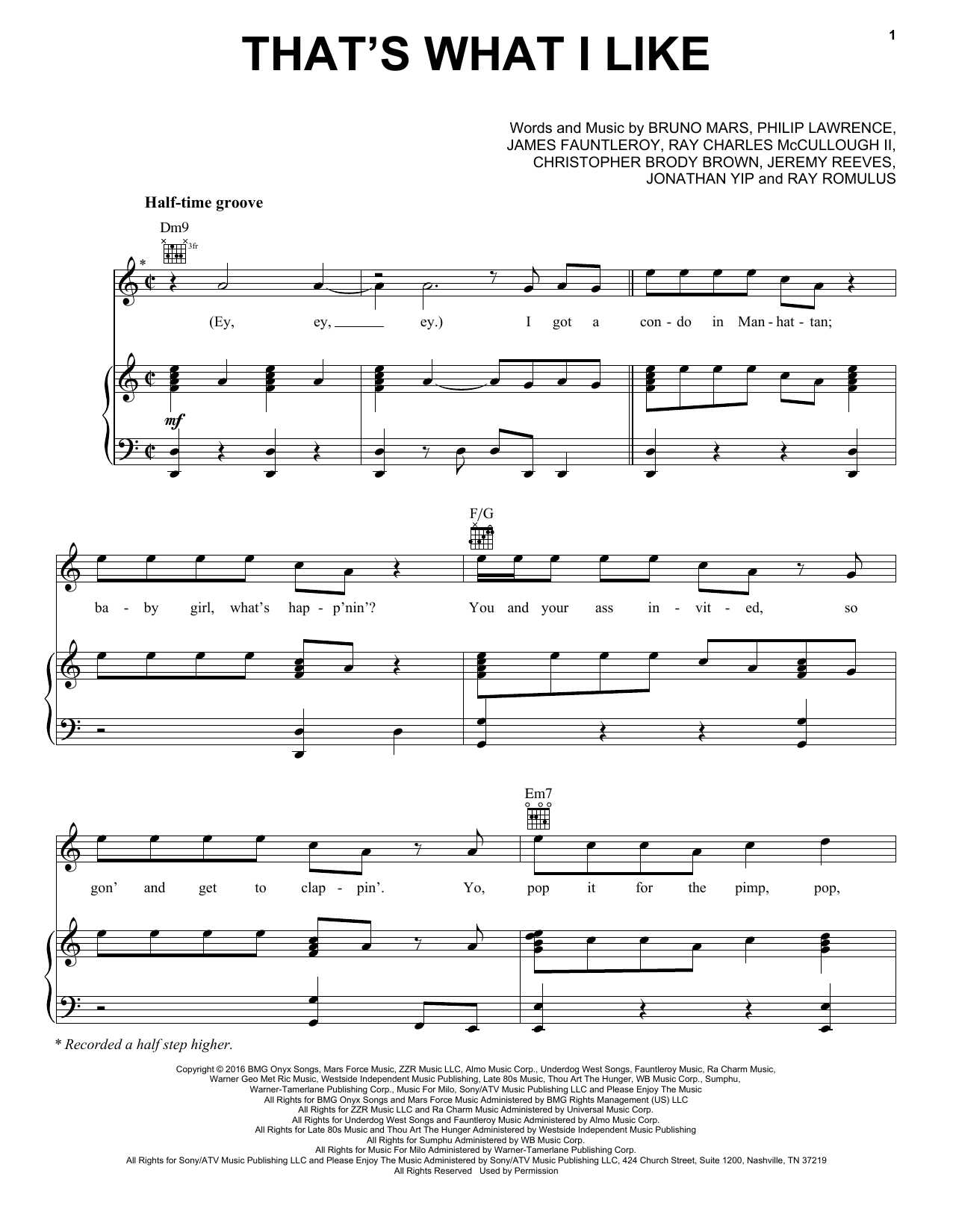 Bruno Mars That's What I Like Sheet Music Notes & Chords for Beginner Ukulele - Download or Print PDF