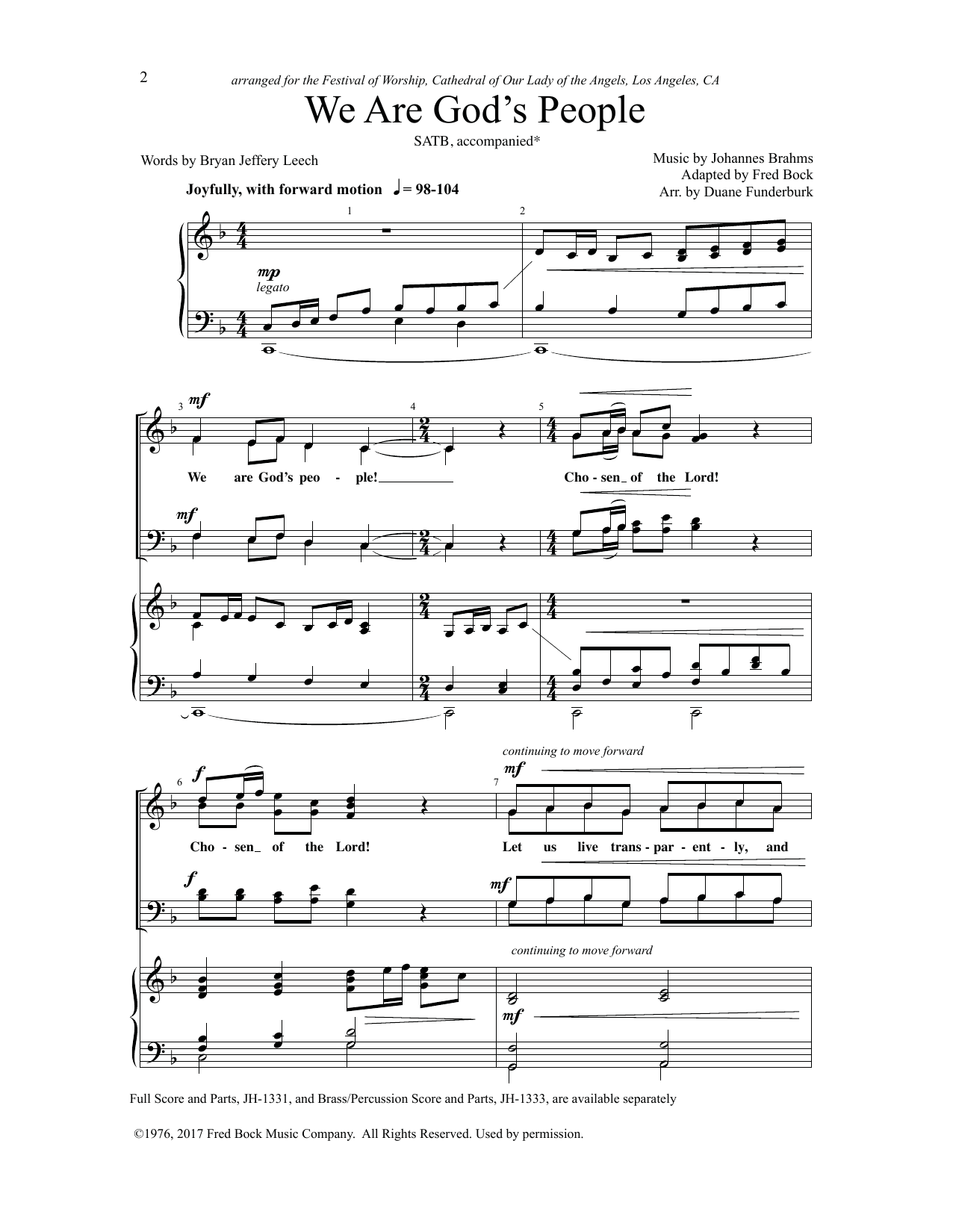 Bryan Jeffery Leech We Are God's People Sheet Music Notes & Chords for Choral - Download or Print PDF
