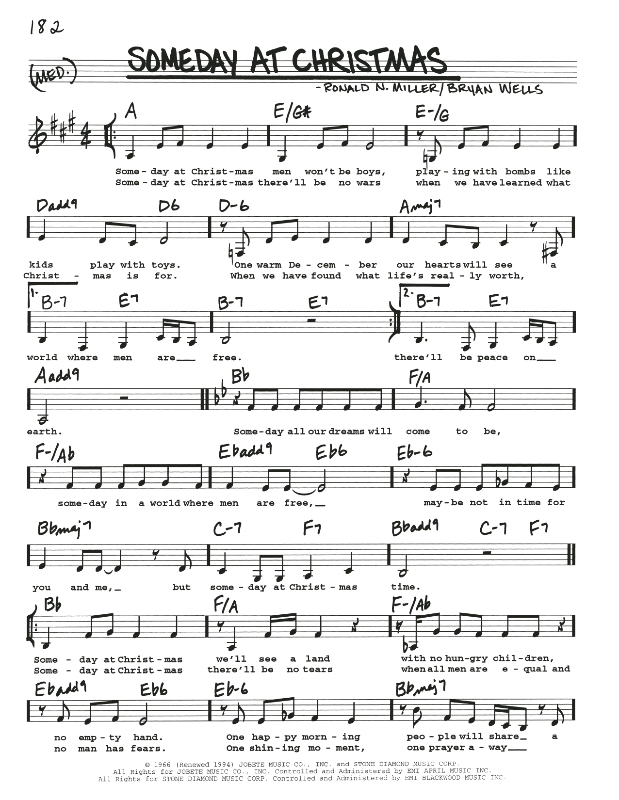 Bryan Wells Someday At Christmas Sheet Music Notes & Chords for Real Book – Melody, Lyrics & Chords - Download or Print PDF