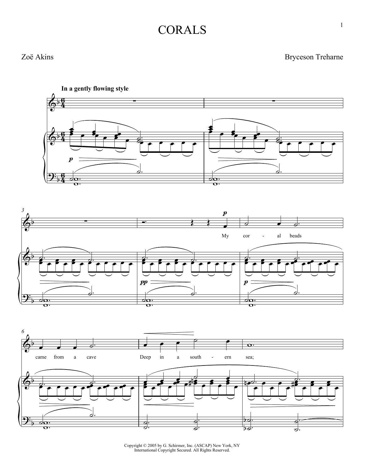 Bryceson Treharne Corals Sheet Music Notes & Chords for Piano & Vocal - Download or Print PDF