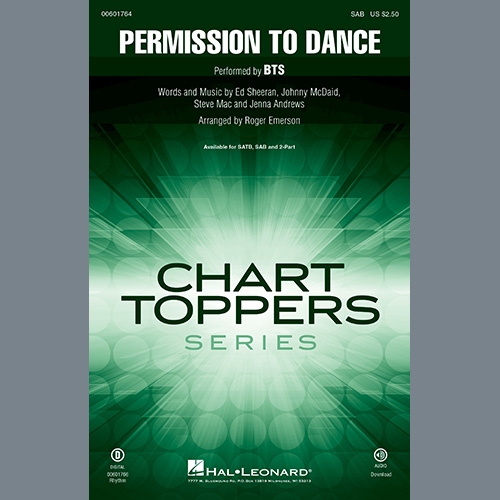 BTS, Permission To Dance (arr. Roger Emerson), SAB Choir