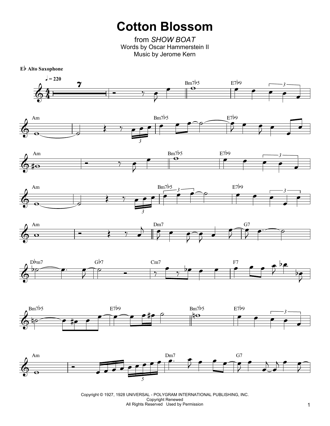 Bud Shank Cotton Blossom Sheet Music Notes & Chords for Alto Sax Transcription - Download or Print PDF