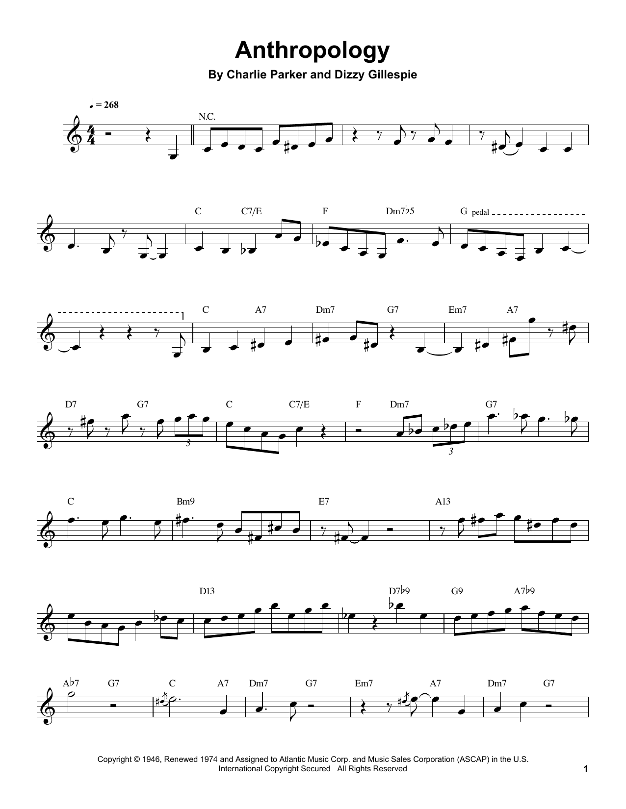 Buddy DeFranco Anthropology Sheet Music Notes & Chords for Clarinet Transcription - Download or Print PDF