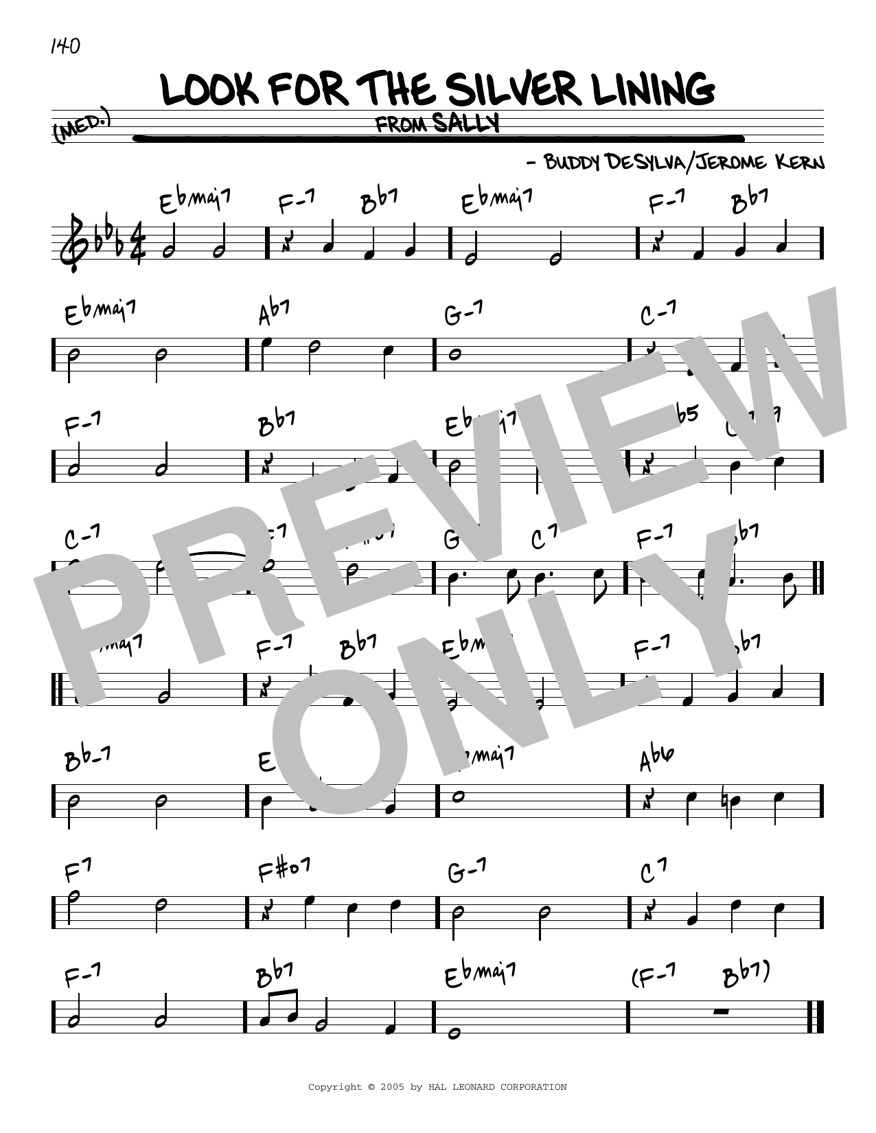 Buddy DeSylva Look For The Silver Lining Sheet Music Notes & Chords for Real Book – Melody & Chords - Download or Print PDF