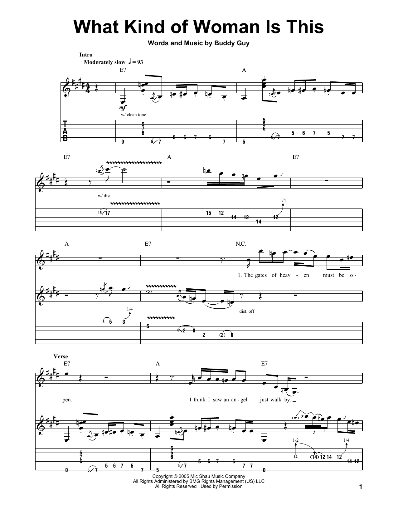 Buddy Guy What Kind Of Woman Is This Sheet Music Notes & Chords for Guitar Tab Play-Along - Download or Print PDF