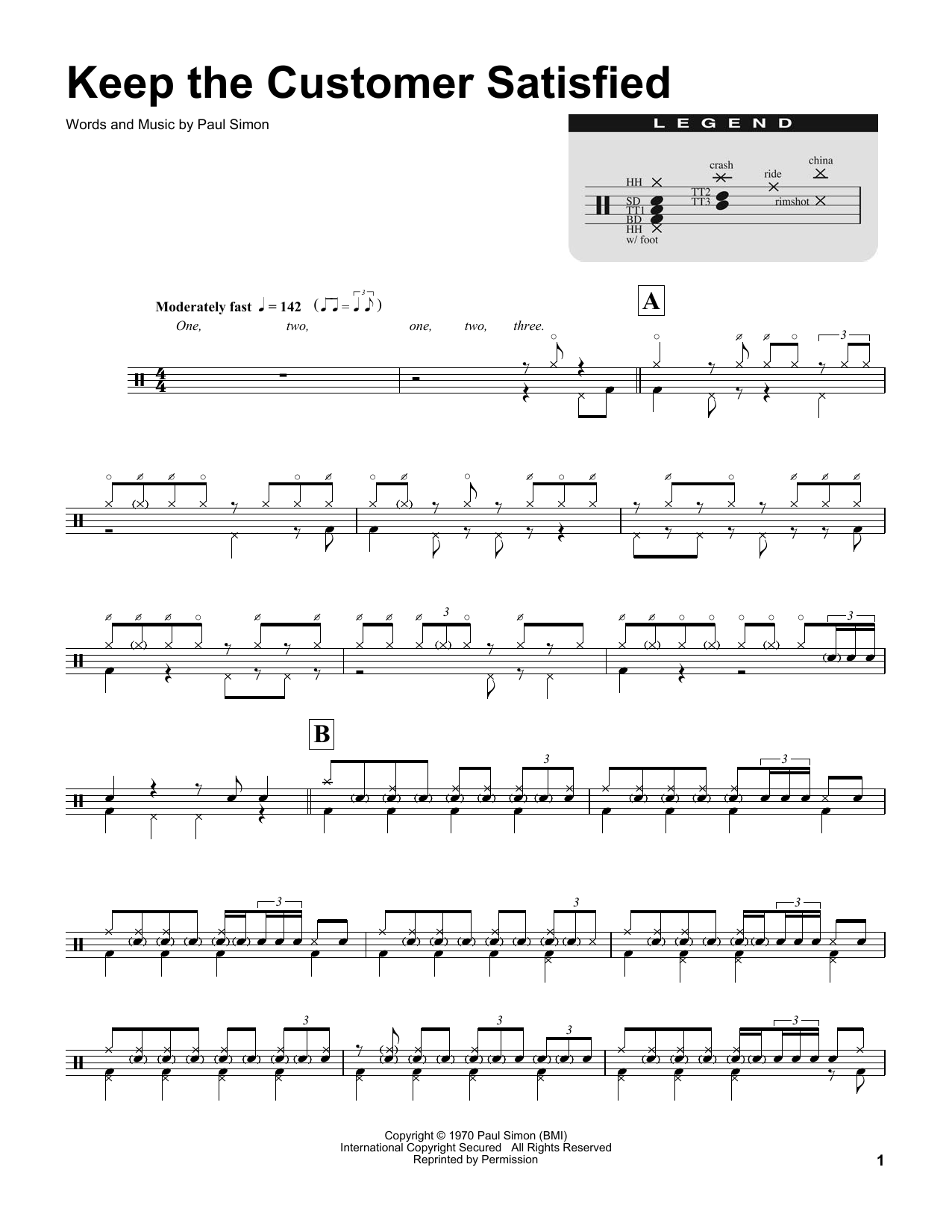 Buddy Rich Keep The Customer Satisfied Sheet Music Notes & Chords for Drums Transcription - Download or Print PDF