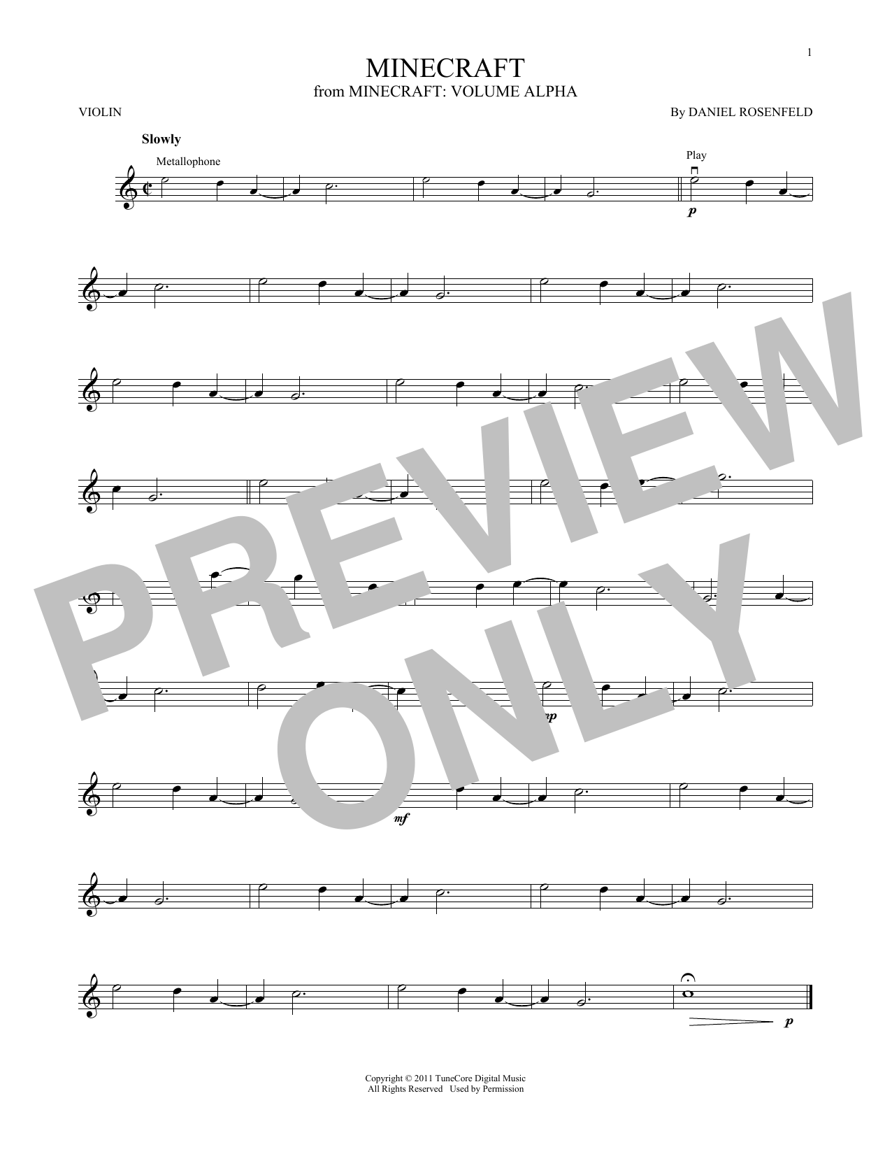 C418 Minecraft Sheet Music Notes & Chords for Trombone Solo - Download or Print PDF