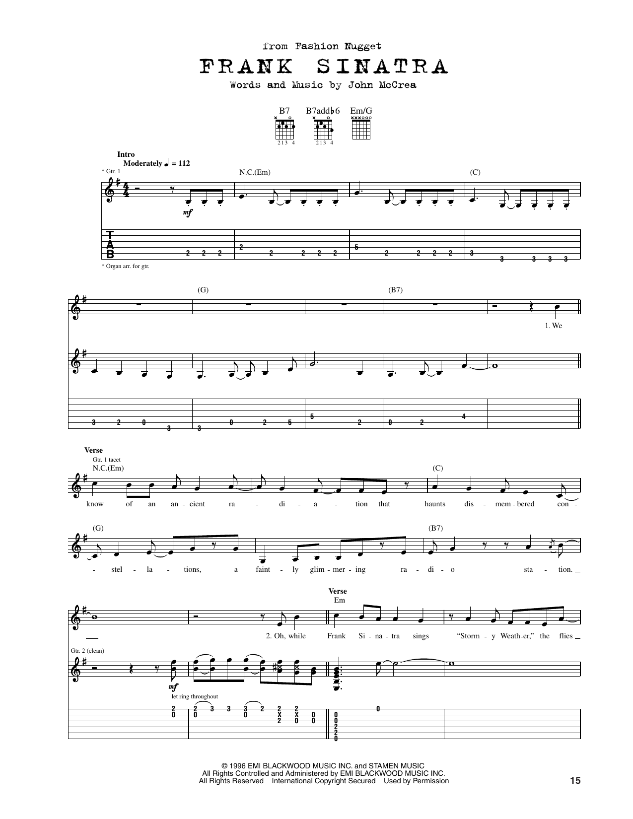 Cake Frank Sinatra Sheet Music Notes & Chords for Guitar Tab - Download or Print PDF