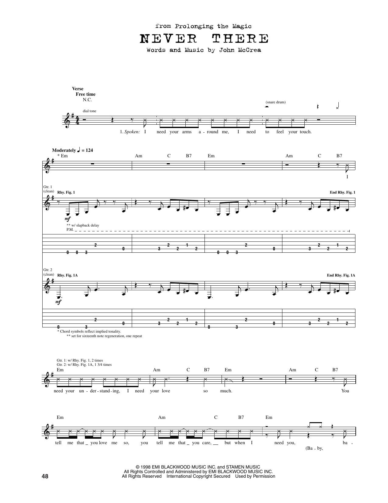 Cake Never There Sheet Music Notes & Chords for Guitar Tab - Download or Print PDF